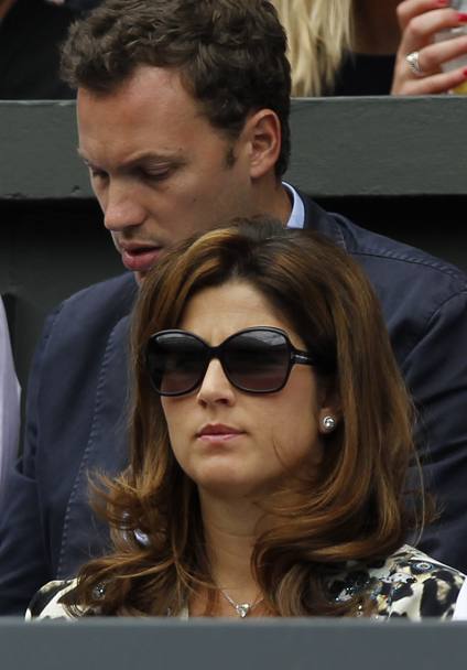 Mirka, moglie del finalista Roger Federer, che punta all&#39;ottavo titolo. Afp